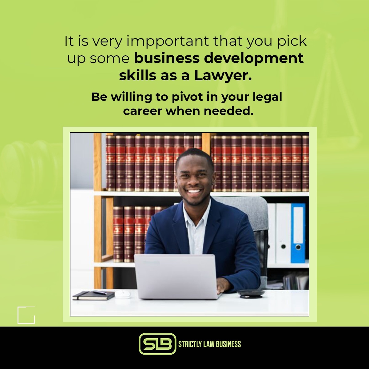 strictly_law's tweet photo. You cannot just say that you are a lawyer and leave the marketing and business development to others. Clients won’t just spontaneously call you for help. You have to be where they are. Depending on your practice area, it could be social media or a Google My Business listing. https://t.co/qwny0FMXnz