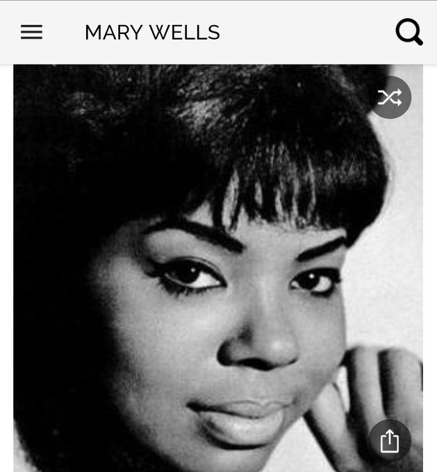 Happy birthday to this great singer.  Happy birthday to Mary Wells 