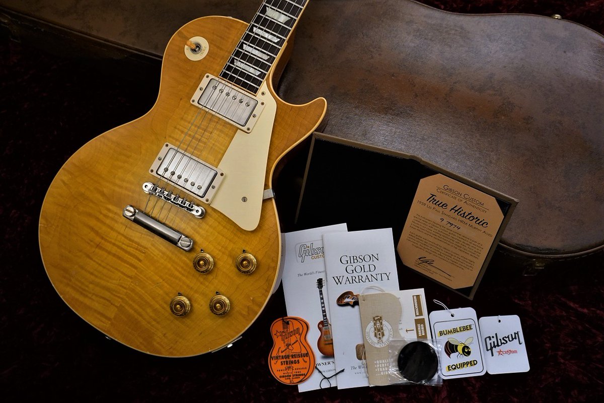 GCLUB_TOKYO's tweet photo. 【New Arrival!】
Gibson True Historic 1959 Les Paul Standard "Hard Rock Maple" Tom Murphy Aged 2017
ハードロック・メイプルを使用した2017年製True Historic、マーフィーエイジドが入荷しました。
3.73kg!
https://t.co/22lGgpnhGn
#Gibson #TrueHistoric #murphyaged #HRM #GClubTokyo https://t.co/wXyw6uvvAa