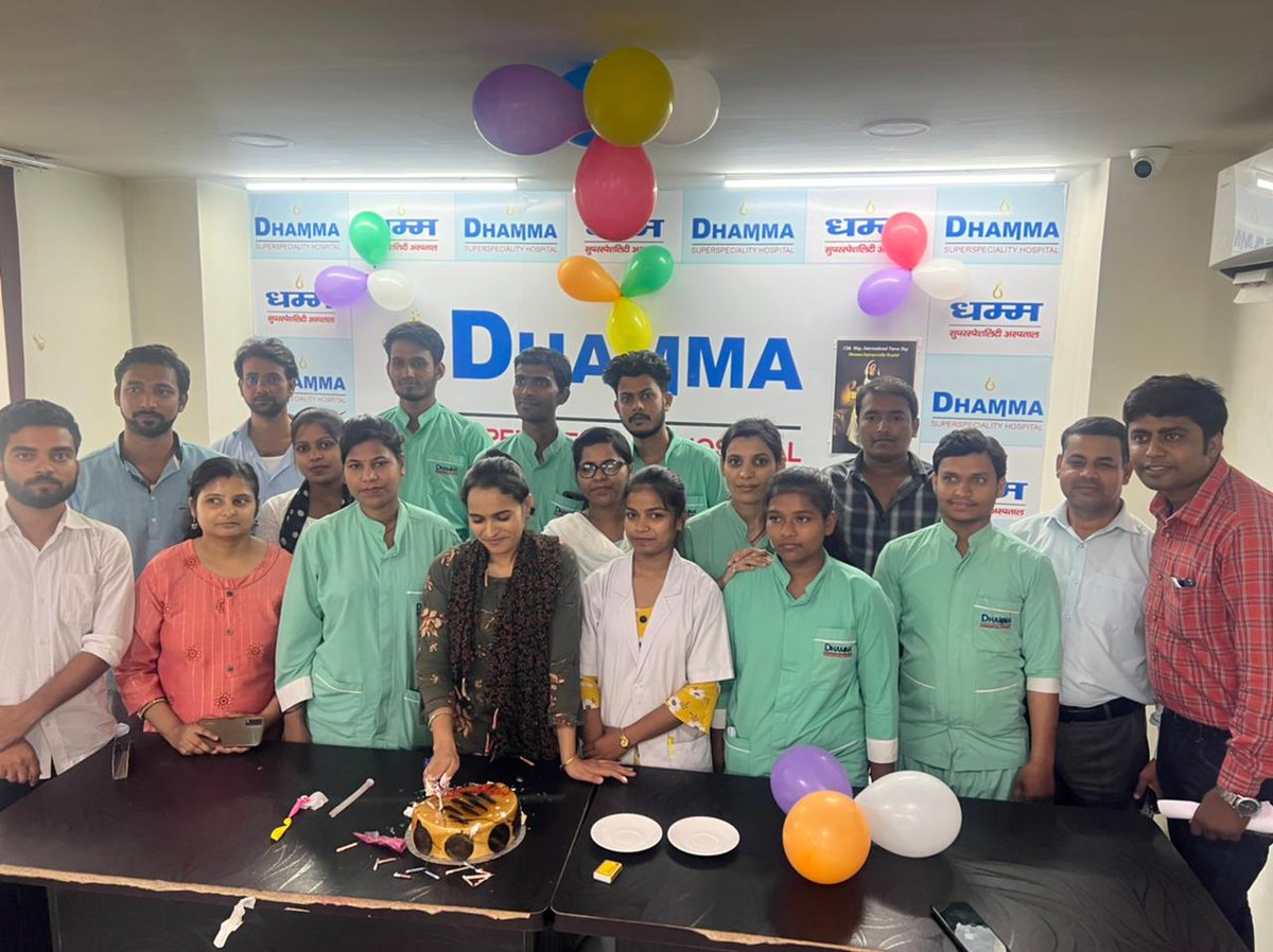 dhammahospital's tweet photo. Glimpses of Nurse day celebration at Dhamma Superspeciality Hospital. #NursesDay #ThankYouNurses #Buddha #dhamma #hospital #Bihar #Patna #Doctor #medicine https://t.co/sI59S43dfl