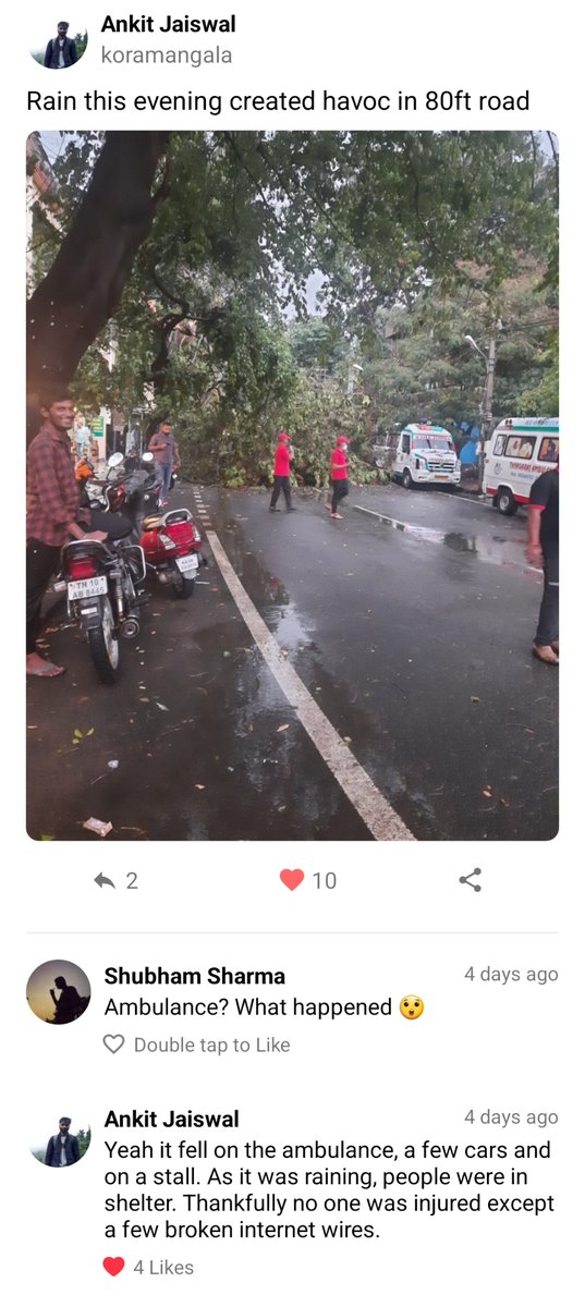 lubbleapp's tweet photo. Koramangala Weekly:
⛈️ Rains cause havoc in Koramangala

+5 more local stories from last week in today's newsletter https://t.co/ZIUovuWoHh
