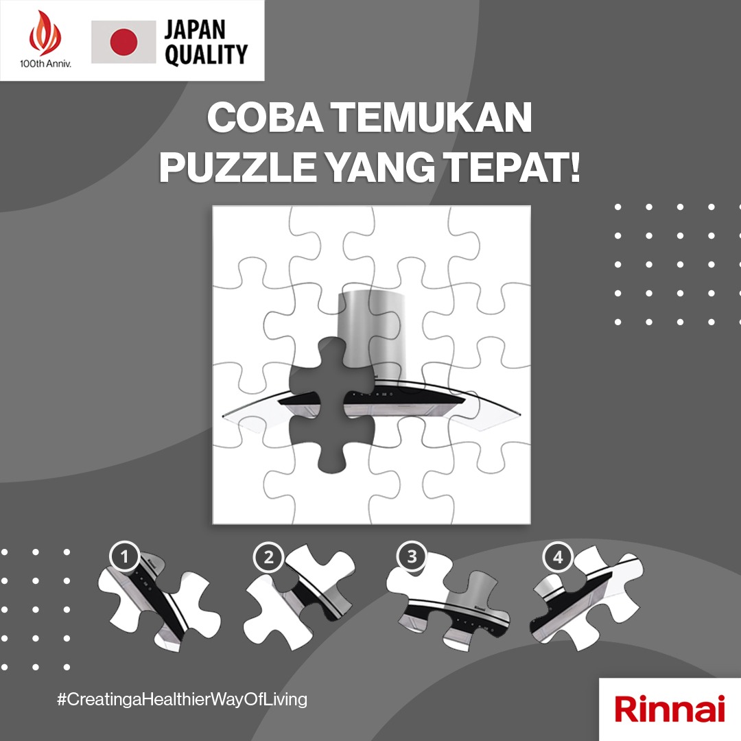 Rinnai_Indo's tweet photo. Happy Friday Sahabat Rinnai! Saatnya #RinnaiMiniQuizMei!!! 😍

Caranya mudah banget loh! Yuk pasangkan potongan puzzle pada Cooker Hood Rinnai RH-C109GC pada gambar diatas! Langsung aja komen jawaban kamu di kolom komen ya! https://t.co/Ecwa3ZWHUv