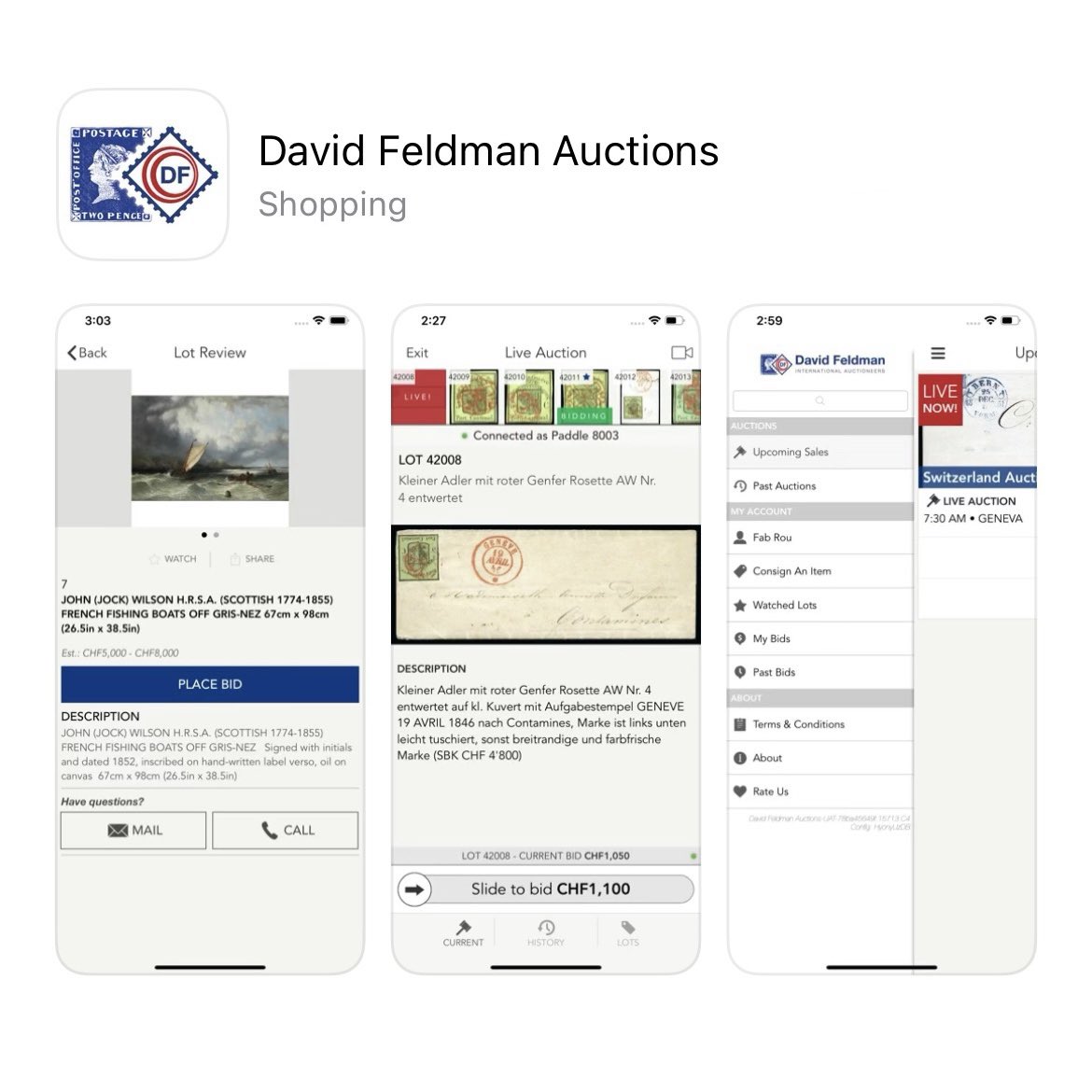 Did you know that Gold PTS Member, David Feldman Auctions has an app? Download it now on the App Store to browse their June auctions - pre-bidding opens on the 23rd May. #lookfortheshield