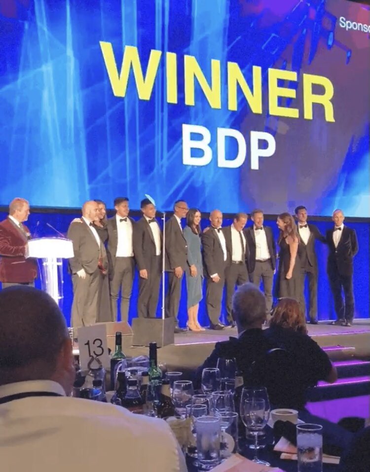 JoeWHardy's tweet image. Congratulations to @bdp_com architects on their Architect of the Year win last night at the #insiderNWprop awards. @gedcouser even sanctioned a stage gatecrash by a couple of well dressed acousticians.