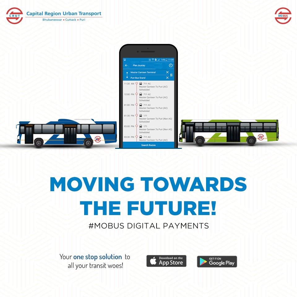 CRUT_BBSR's tweet photo. Moving a step forward with digital payments!
#GoCashless
#DigitalPayments
#MoBusApp
#MoBusForBetterYou https://t.co/xCWNvcPgY2