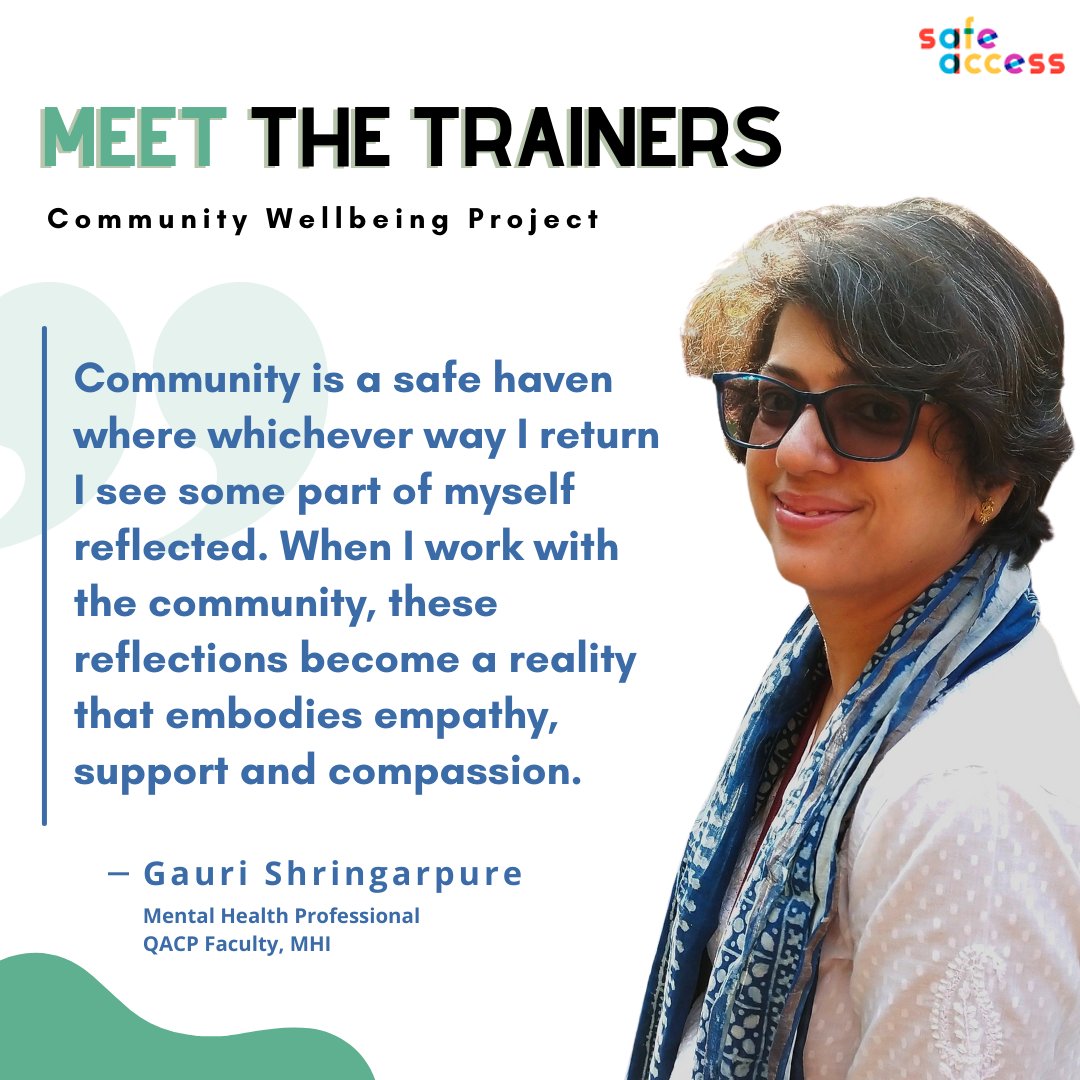 access_safe's tweet photo. Continuing with #MeetTheTrainers, we are glad to introduce our next trainer for the #CommunityWellbeing Project, @gauripradhan2

Applications are due on 22 May, only 9 days are left.
APPLY NOW! https://t.co/ZuZaXdyeXp

#MentalHealth #LGBTQ #LGBT #peersupport https://t.co/tiwXdHg0T5