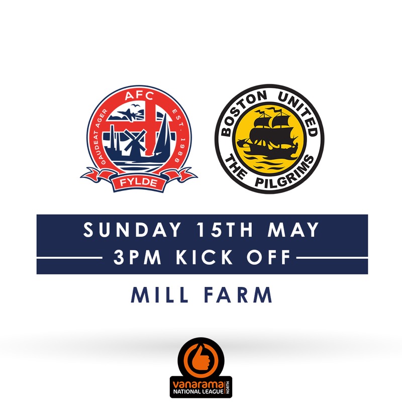 AFCFylde's tweet photo. 🤝 𝐎𝐩𝐩𝐨𝐧𝐞𝐧𝐭𝐬 𝐜𝐨𝐧𝐟𝐢𝐫𝐦𝐞𝐝!

The Coasters will face @bostonunited in the National League North Play-off Semi-Final, and you can secure your place inside Mill Farm.

#BornToBeFylde