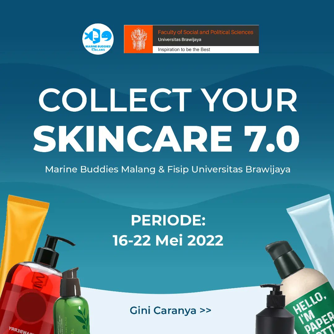 marbudmlg's tweet photo. [Collect Your Skincare 7.0]

Hi, Buddies!
Program CYS yang dinantikan sudah balik lagi lho! Udah pada nungguin kan? CYS kali ini Marine Buddies Malang berkolaborasi dengan Fakultas Ilmu Sosial dan Politik Universitas Brawijaya lho. Pantengin poster dibawah ini untuk infonyaa https://t.co/c6iwMny7gH