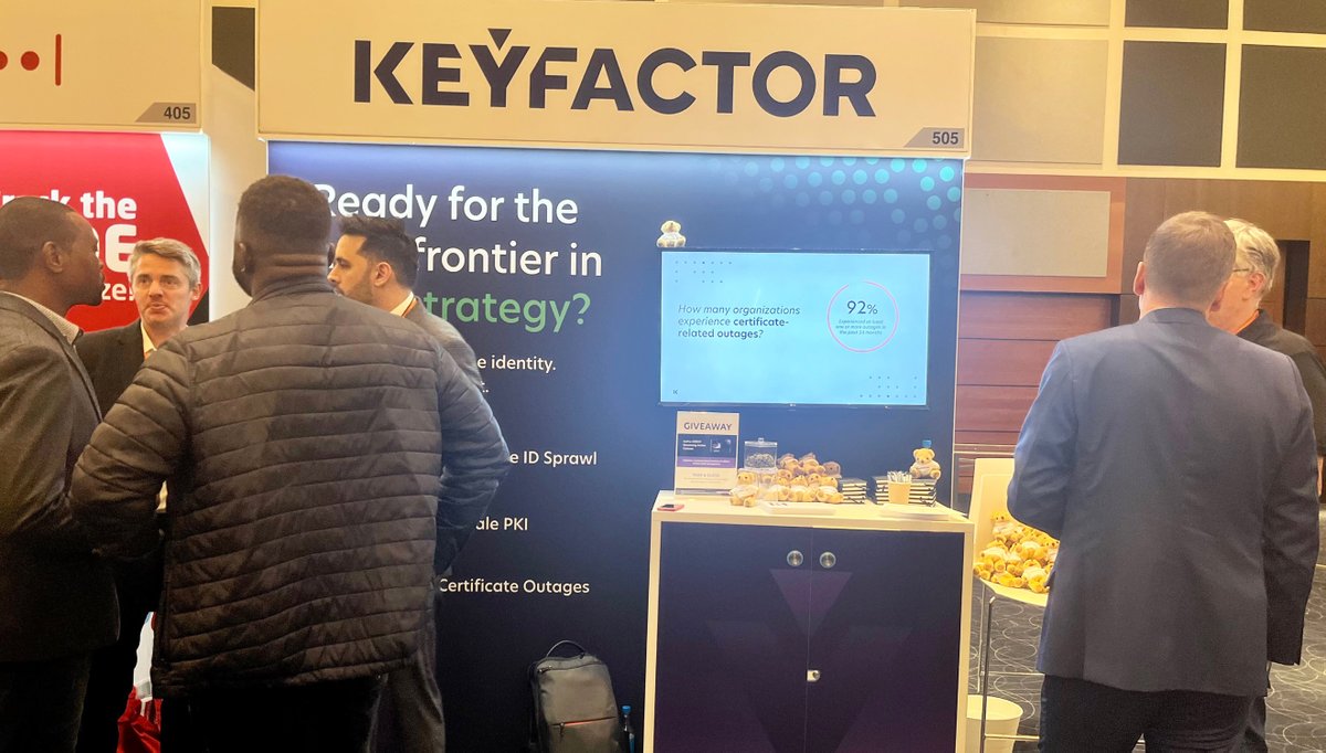 Keyfactor's tweet image. We&apos;re enjoying meeting everyone at the Gartner Identity &amp;amp; Access Management Summit event in London! If you&apos;re attending, make sure to visit the #Keyfactor booth to chat with us. #machineidentities #PKI #IAM #Gartner #GartnerIAM