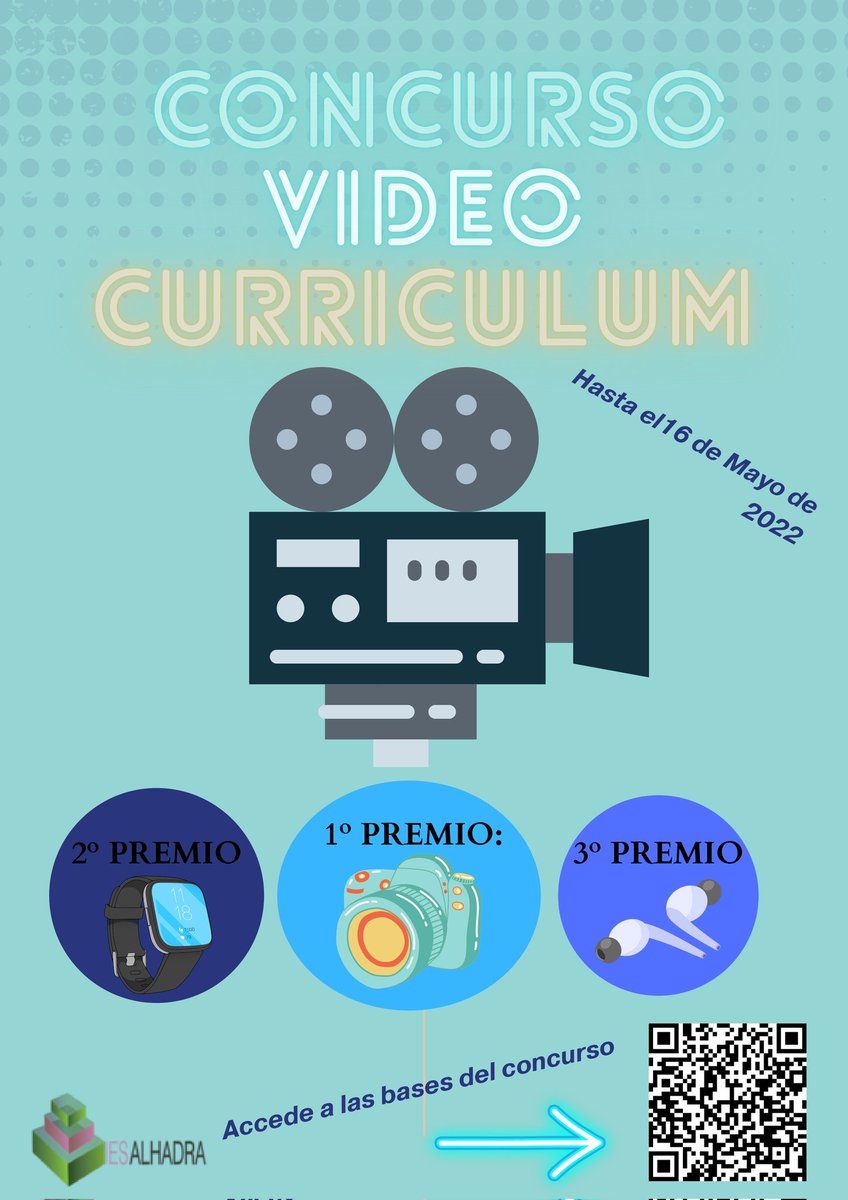 📣V Concurso Video Currículum.  Crea tu Video Currículum y participa en este concurso. Hay fabulosos premios para los ganadores!!! Échale un vistazo a las bases del concurso en nuestra página web. <a href="/eduKalmeria/">ᴇᴅᴜKᴀʟᴍᴇʀɪ́ᴀ</a> <a href="/EducaAnd/">Consejería Desarrollo Educativo y FP</a> #FOL <a href="/todofp/">TodoFP</a> <a href="/FPAndaluza/">Formación Profesional Andaluza</a>