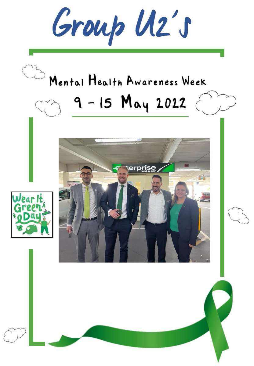 Some of the senior management team wearing it green for #MentalHealthAwarenessWeek 🟢
