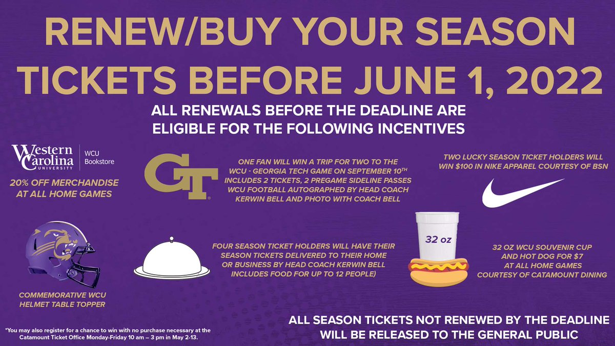 Do not let this opportunity pass you by! 👀 Be sure to purchase your season tickets by June 1st to be eligible for fantastic incentives. 

Join the excitement today: bit.ly/38oJU00