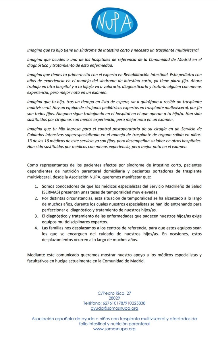Cristina Verdu Sanchez (@cristivs2) on Twitter photo <a href="/IdiazAyuso/">Isabel Díaz Ayuso</a> <a href="/eruizescudero/">Enrique Ruiz Escudero</a>
Si a nosotros no, escuchen a nuestros pacientes.
#BastaYadeTemporalidad
#HuelgaFacultativosMadrid
#HaySolucionLegal <a href="/IdiazAyuso/">Isabel Díaz Ayuso</a> <a href="/eruizescudero/">Enrique Ruiz Escudero</a>
Si a nosotros no, escuchen a nuestros pacientes.
#BastaYadeTemporalidad
#HuelgaFacultativosMadrid
#HaySolucionLegal