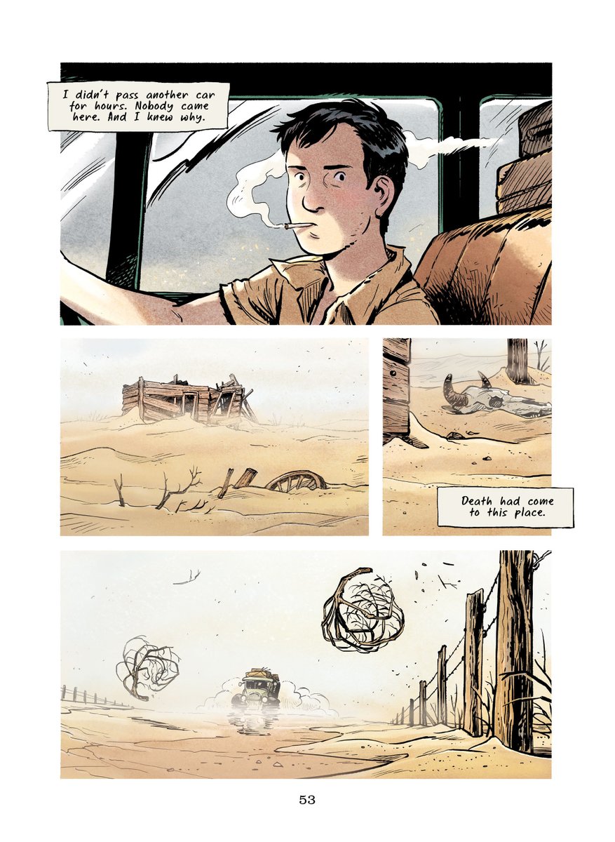 SelfMadeHero's tweet photo. Our second release was #DaysofSand by @aimeedejongh ⏳ In the middle of the Great Depr., photographer John Clark documents the conditions of the Dust Bowl in the central and southern states. Read the book based on a true story ➡️https://t.co/tUKj6cwdS2 📸 https://t.co/qQdYJn6ZGU