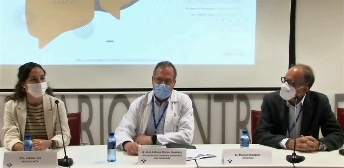 🔚Finaliza la #semanahepato #Asturias con actividades dirigidas a personal sanitario, pacientes y población general.
Clausuran:
🔸D. José A. Vecino (Dir. Atención Sanitaria y Salud Pública Área IV)
🔸Dr. Manuel Rodríguez. Hepatología <a href="/HUCA_Asturias/">@HUCA</a> 
🔸Dra. <a href="/SaSi_Lens/">Sabela Lens García</a> <a href="/AEEHLiver/">Asociación Española para el Estudio del Hígado</a>