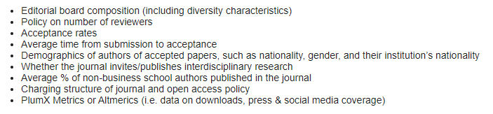 RT @ian_c_elliott Journal editors take note! Big changes ahead for the @CharteredABS Academic Journal Guide including more information on diversity of editorial boards:

https://t.co/OigDiGoqYP
