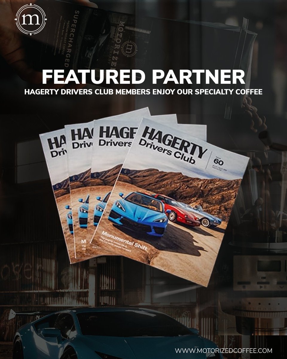 motorizedcoffee's tweet photo. We have partnered up with @hagerty to provide their Drivers Club members a special discount! Anyone who has been in the car scene understands what kind of massive partnership this has been!
⁠
SHOP OUR LINK IN BIO⁠
#motorizedcoffee⁠ https://t.co/GnMRVfPdma