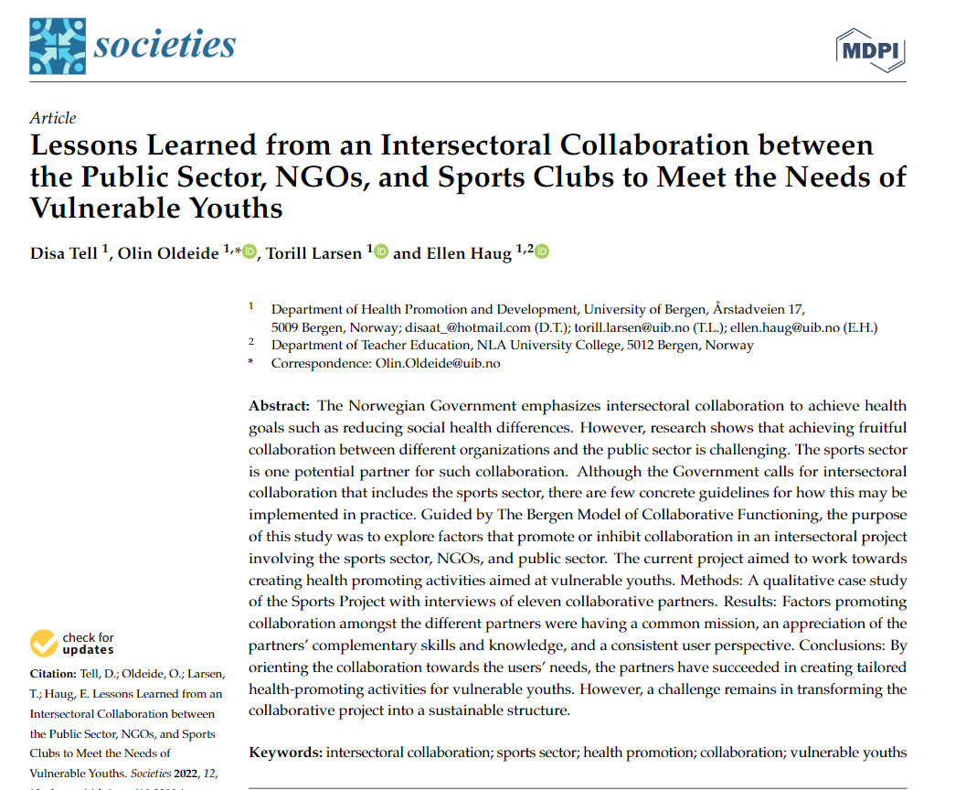 Hemil_UiB's tweet image. Lurer du på korleis ein kan sikre suksess i eit tverrfagleg samarbeid retta mot å fremme helse blant sårbare unge? Nøkkelen ligger i målgruppa 🤔 mdpi.com/1458342 #mdpisocieties via @Societies_MDPI @olinbla @MarieBogsnes