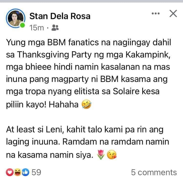Ay na share ang truth. 😅