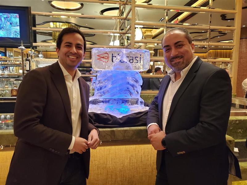 Biorasi's tweet photo. It's great to be back in Boston, where the only chill is coming from our ice sculpture. Thank you, @marcusevans for a warm reception and another amazing #EvolutionSummit event. #Biorasi2022 #OneTeam #clinicaltrials https://t.co/8PECZhiHMI