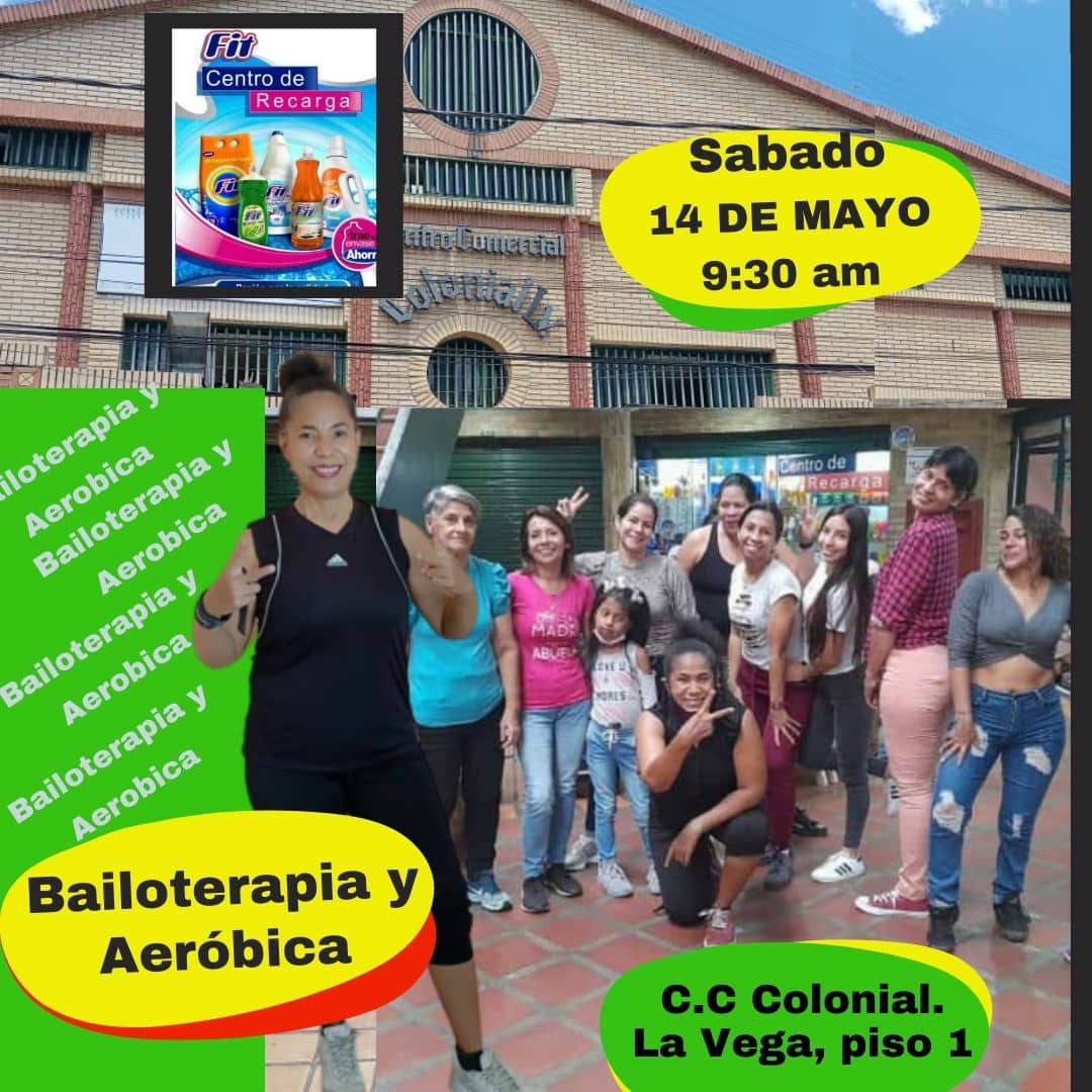 wismarco11's tweet photo. *!Asiste!* Este Sábado al CC Colonial a la *Bailoterapia* Bs.5  con Hidratación @recargafitlavega https://t.co/yk0sFHo9X8