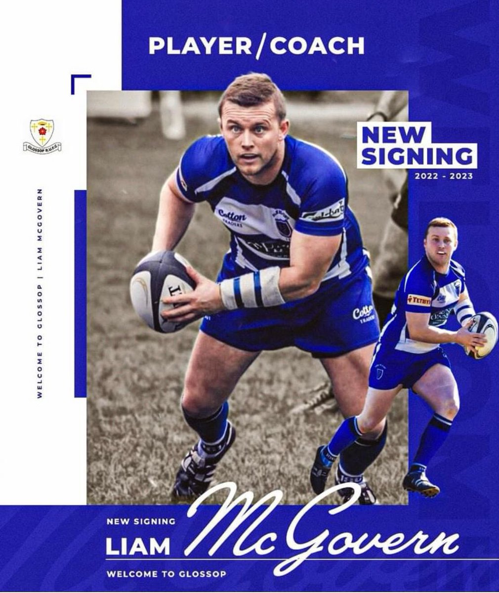 Delighted to announce that Liam McGovern is joining the club as player coach ahead of the 2022/23 season. Welcome to Glossop, Liam 🔵⚫️🏉