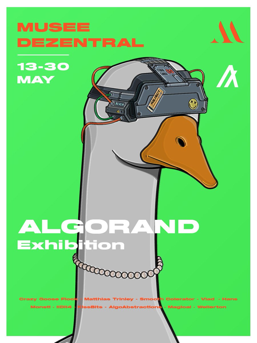 I've organisied an <a href="/Algorand/">Algorand</a> Exhibition on <a href="/museedezentral/">Musee Dezentral 🏛 NFT Art Museum in the Metaverse</a>. It will be from the 13-30th of May and everyone can join the exhibition. There'll be artworks displayed from 11 different artists from the Algorand Blockchain 👇

musee-dezentral.com/museum