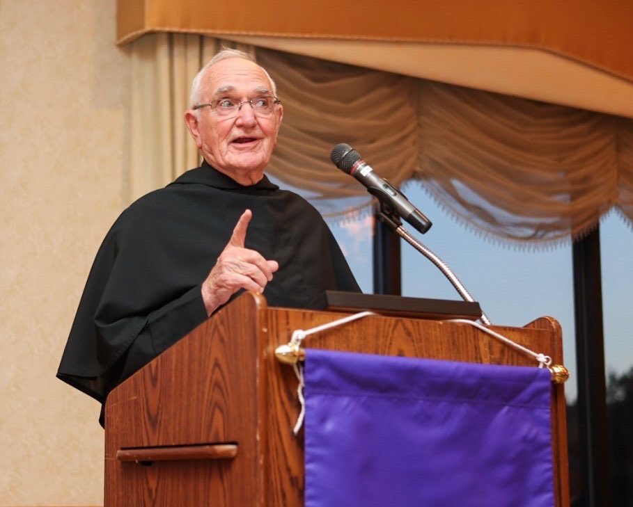 Last night Austin Prep participated in a special event celebrating the <a href="/AugustinianStov/">Augustinian Province of St. Thomas of Villanova</a>. Dr. Hickey delivered the keynote on Augustinian leadership and later presented the Head of School Medallion to Fr. Arthur Johnson, O.S.A. for his abiding presence at Austin Prep for 60 years.