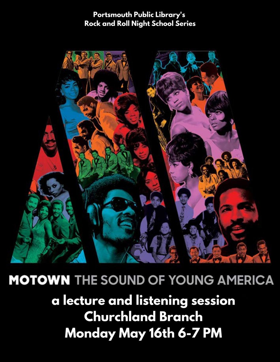 Come hear about a revolution in music Monday May 16th at Churchland Branch from 6-7 PM. #motown