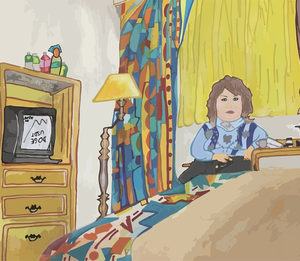 FrendaNft's tweet photo. 2004. China. Beijing. Frenda has settled into her hotel room and is ready for new adventures. All the Chinese are delighted with her, especially with her magnificent hairstyle. Maybe they consider her a superstar) When they see her hair, they shout something like"lemont"
#NFT https://t.co/Gr9CVLflLZ