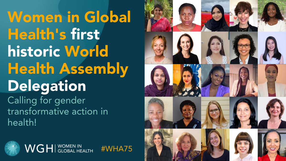 #WHA75 is rapidly approaching and we want to officially introduce our delegation! We have selected a diverse and inspiring group of women to represent our collective movement and call for action on gender transformative leadership Meet them and join us! mailchi.mp/womeningh/wha7…