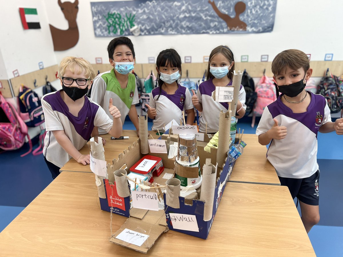 Junk modelling is so much fun! 
Check out these fantastic castle models Year 2 made including labels of their key features! 🏰 📦 @KentCollegeDXB