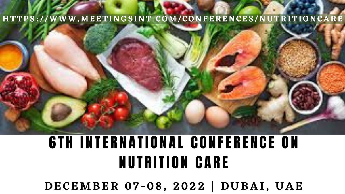 Call_papers's tweet image. Meetings International gladly invites worldwide experts for "6th International Conference on Nutrition Care", held on during December 07-08, 2022 in Dubai, UAE.
Visit: meetingsint.com/conferences/nu…
Contact us: medical.healthjournal@gmail.com
 #nutritioncare #nutrition #sportnutrition