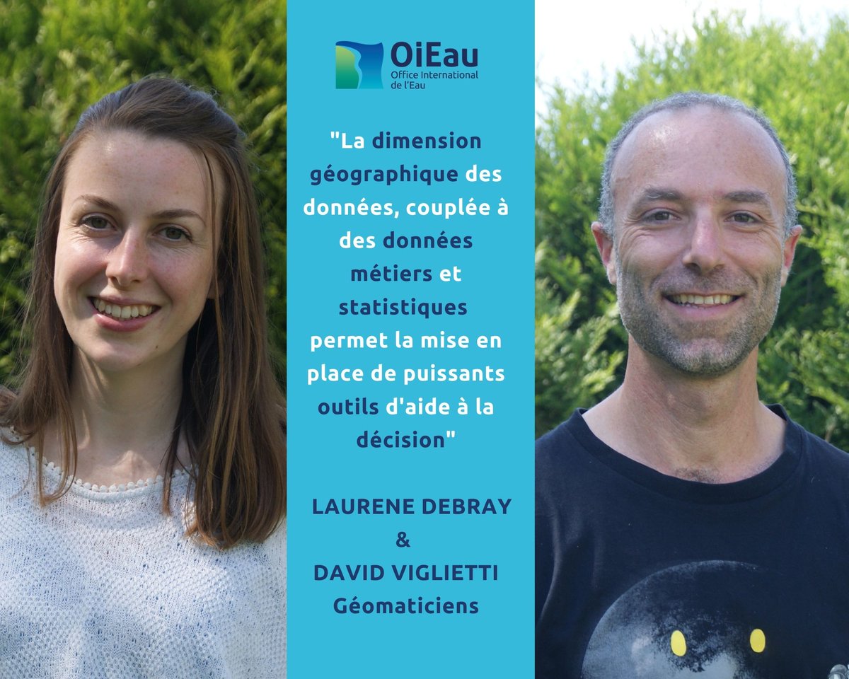 Connaissez-vous la #géomatique ? 🤔 Ce métier essentiel à la diffusion des #connaissances et au partage d'#informations sur l'#eau ?
A l'occasion de la journée mondiale de l'#ingénierie pr l'#avenir, découvrez Laurène &amp; David, Géomaticiens à l'<a href="/OI_Eau/">Office International de l'Eau (OiEau)</a> 👉 bit.ly/3LeCHgq