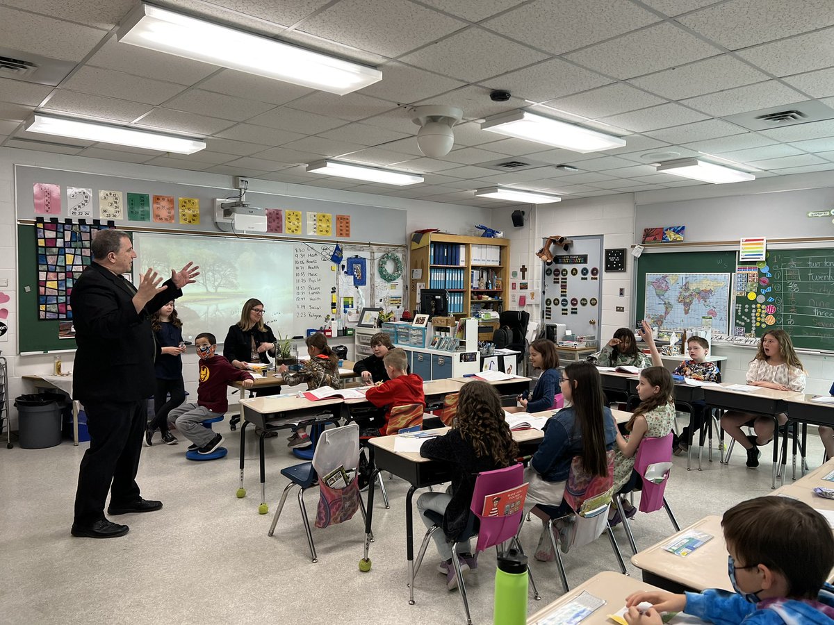 Thank-you Superintendent Corrigan for visiting St. Luke! Staff really appreciated the coffee and connection and students loved to hear that they are the boss!! <a href="/Stlcs_EICS/">St. Luke Catholic</a> <a href="/EICSCatholic/">Elk Island Catholic Schools</a> #Connections