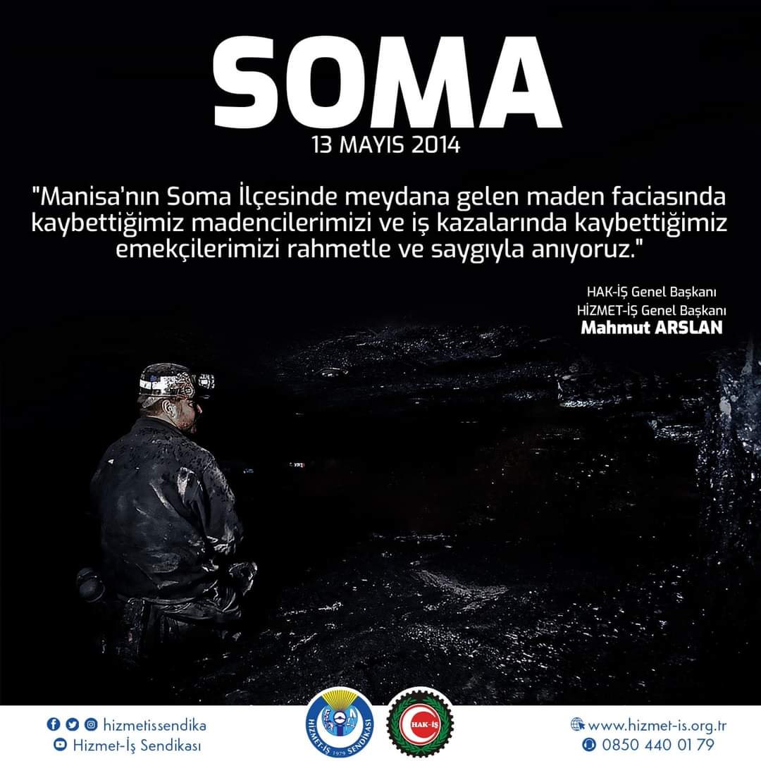 “SOMA MADEN FACİASINDA HAYATINI KAYBEDENLERİ RAHMETLE ANIYORUZ”

HAK-İŞ ve HİZMET-İŞ Genel Başkanı Mahmut Arslan, Soma maden faciasının 8. Yıldönümü dolayısıyla yazılı bir açıklama yaptı.

Açıklamayı okumak için👇

hizmet-is.org.tr/haberler/soma-…