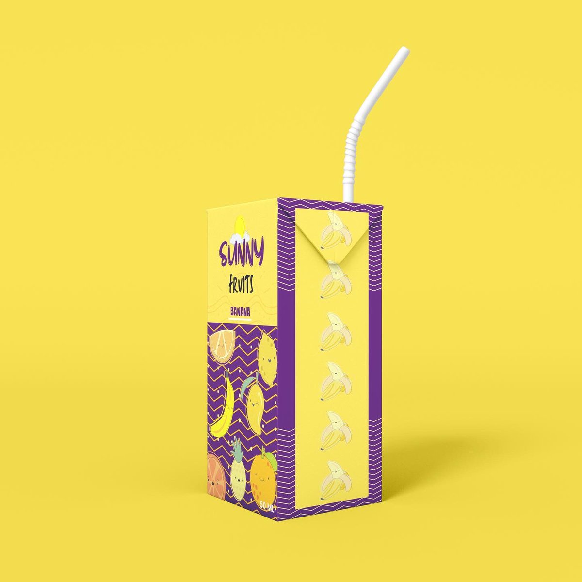 Remember to squeeze the day! 🍊🍋

Juice box packaging design for Sunny Fruits.

#Packaging