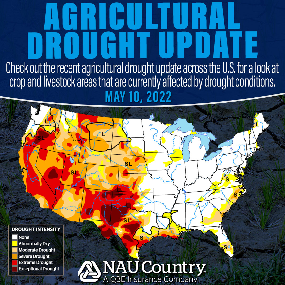 naucountry's tweet photo. The USDA produces an “Ag in Drought” bulletin to detail specific crops and livestock that are currently affected by drought conditions. Read more to see the latest. https://t.co/XufN8dx3yP. #NAUCountry #AgInDrought #USDA https://t.co/LOzAFhwFjP
