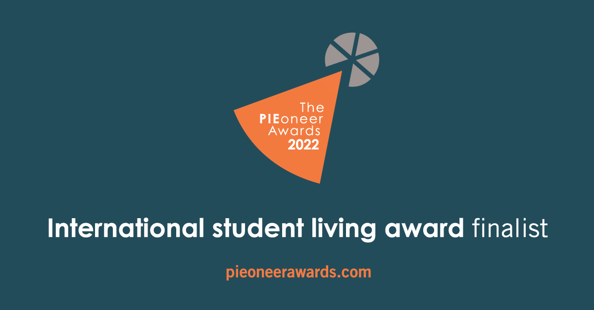 We’re pleased to say we’ve been shortlisted for the ‘International Student Living’ award at the 2022 @PIEoneerAwards. See all the finalists here: bit.ly/3swchQS #PIEoneers22 #awards #studentaccommodation