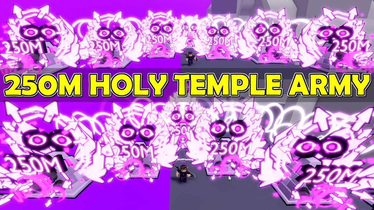 GamingRamp's tweet photo. 250M HOLY TEMPLE SECRET PET ARMY!! Clicker Simulator (Roblox) @ClickerSim1 
https://t.co/qO7Mn4lEPx
#roblox #clickersimulator #secretpet #secretpetarmy #rampgaming #gaming https://t.co/hWnMY2Uvyj