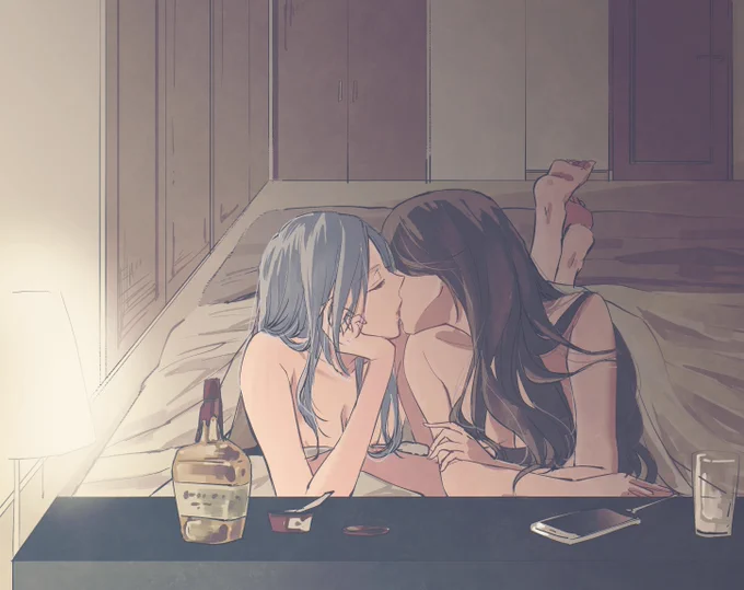 [創作大人百合]明日はお休み

#無責任会社サタデー #SaturdayDinnerMenu 