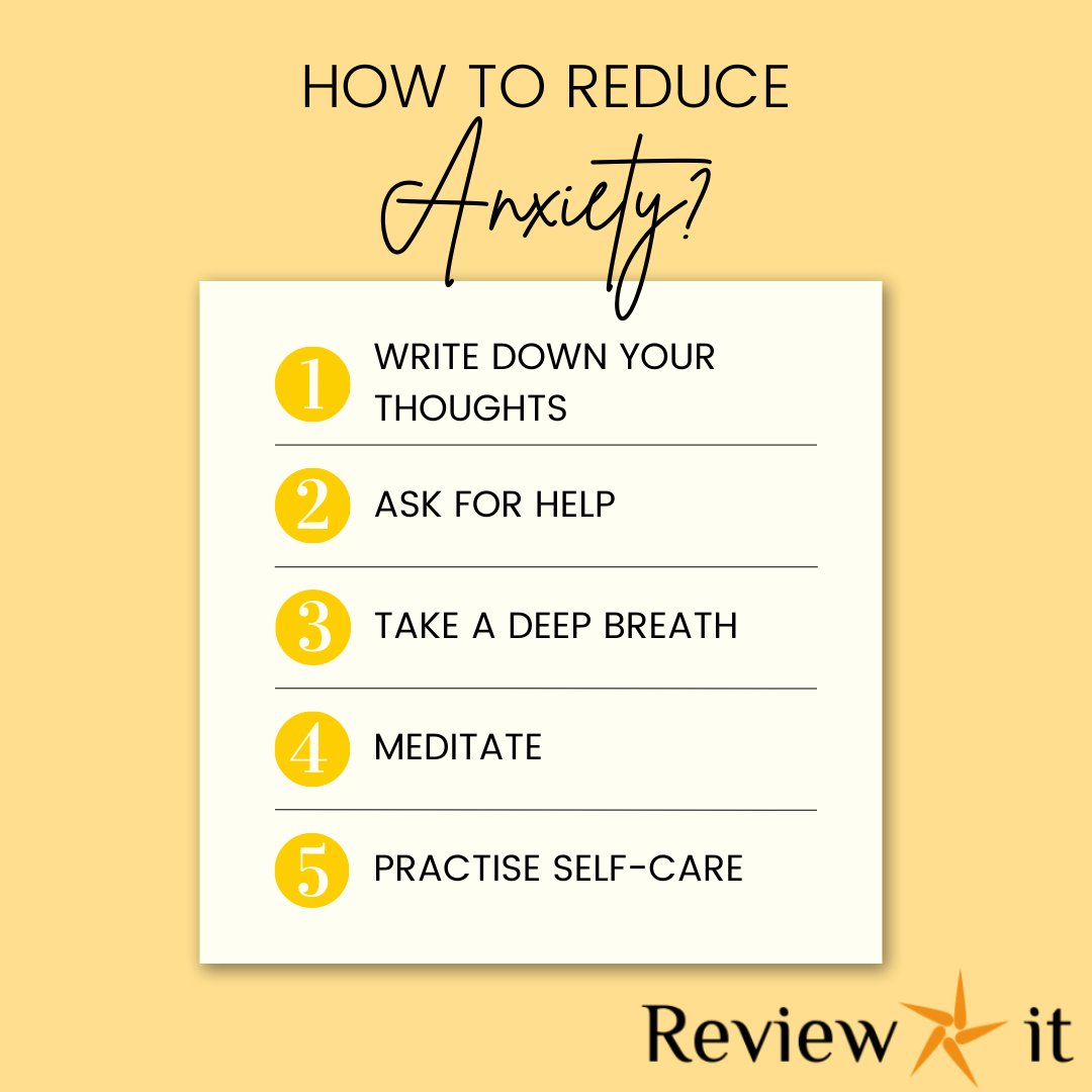 videoreviewit's tweet photo. It's World Mental Health Awareness Month! 
Some tips to reduce anxiety? 

What else could we do to reduce worry and fear? 
Download the Reviewit app and let us know!

 PlayStore: https://t.co/bhUhXbcrBP
 App Store: https://t.co/5l6DwAl30W

#reviewitapp #FridayThe13th #Wordle328 https://t.co/7RmJ3N7jHN