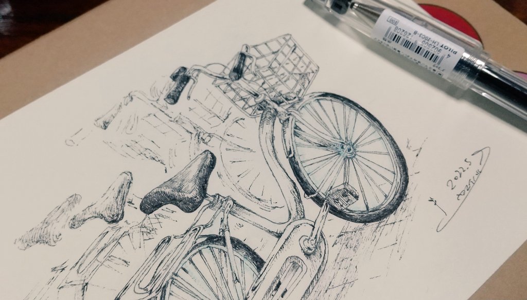 ごくごく普通の自転車完成! 
