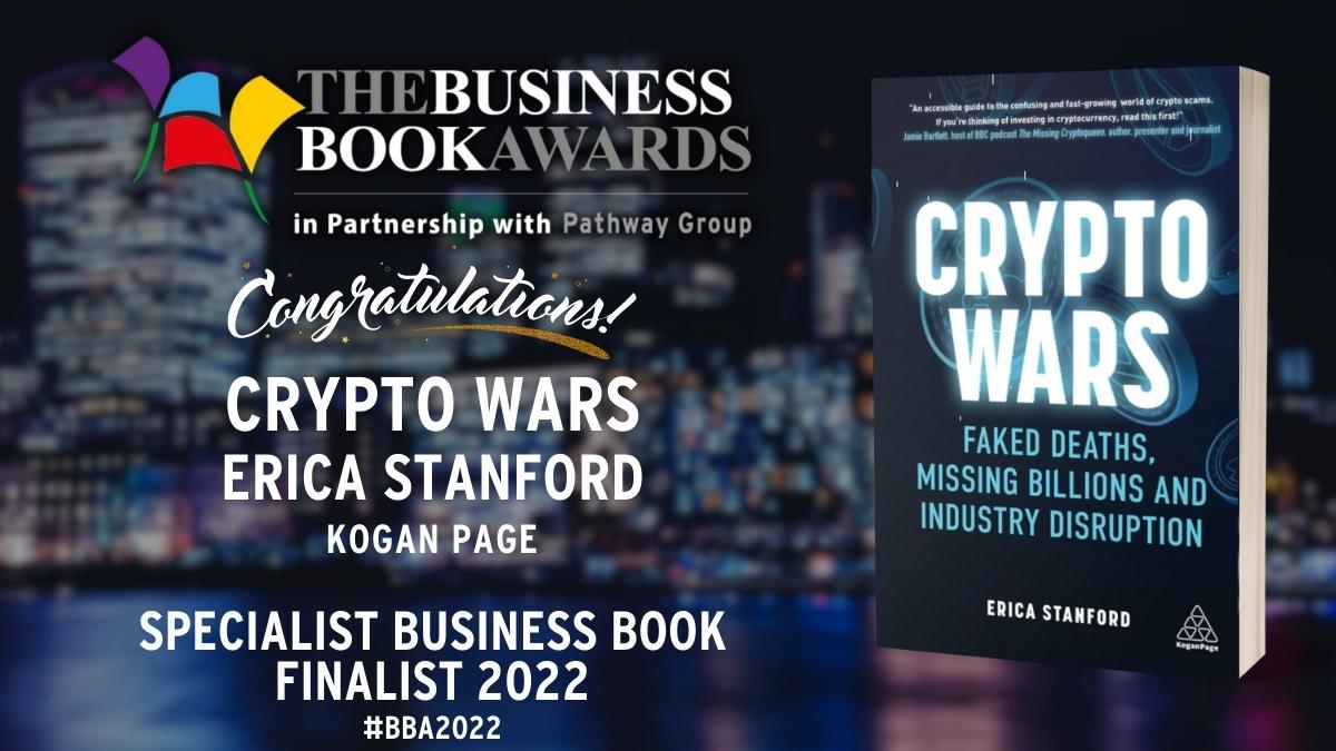 📘 'Crypto Wars' by @ericacstanford (Pub by <a href="/KoganPage/">Kogan Page Publishing</a>) has been shortlisted for The Business Book Awards 2022! 👏

businessbookawards.co.uk

🏆 Winners revealed 16th May 2022

#BBA2022 #Book #Books #Author <a href="/CryptoCurryClub/">Crypto Curry Club</a>