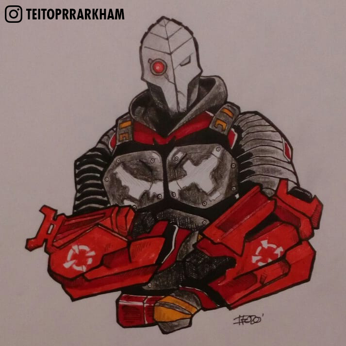 Great sketch of the man who never misses, from teitoprrarkham on Instagram.