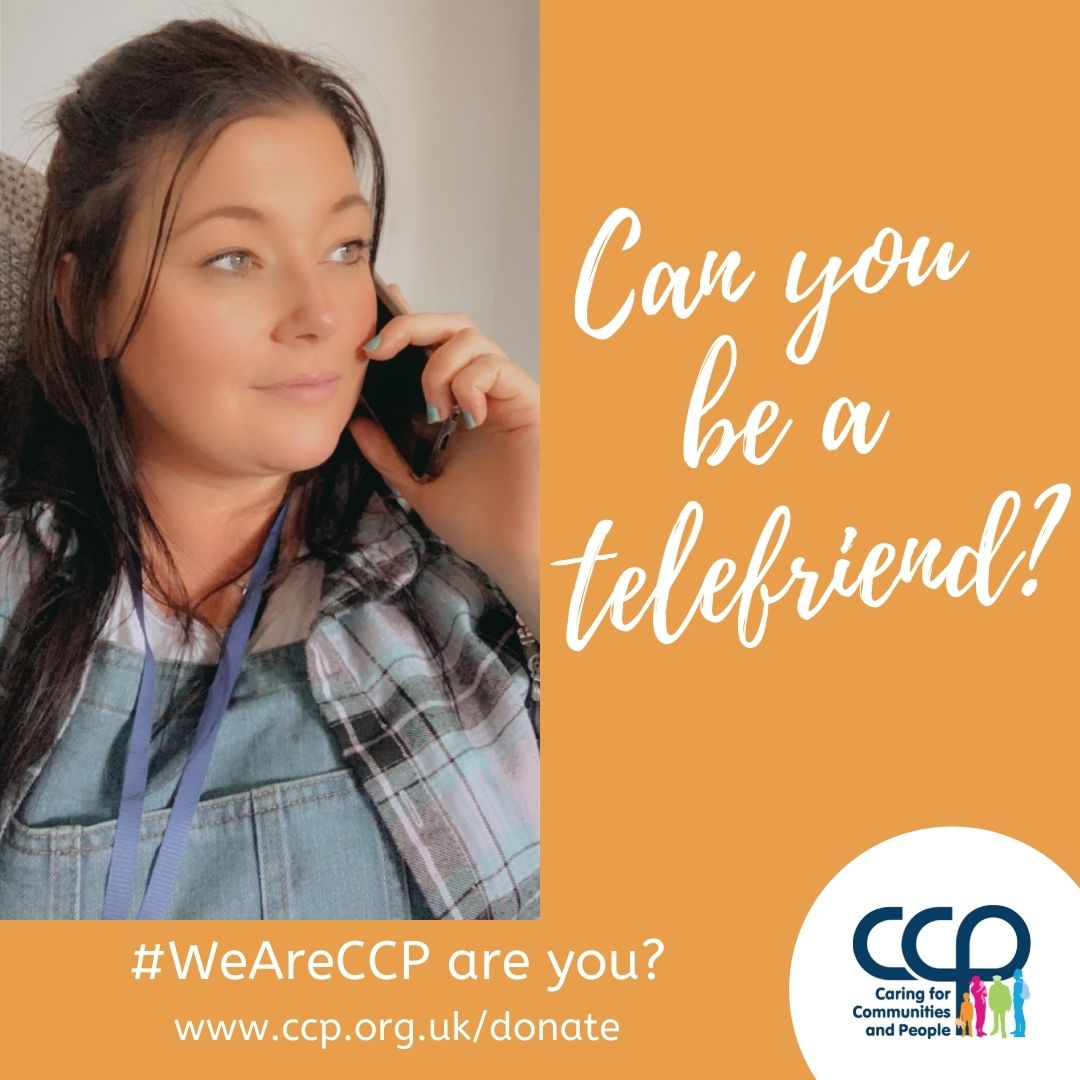 CCPCharity's tweet photo. This #MentalHealthAwarenessWeek, can you sign up to telefriend? The modern day version of a penpal, you'll need 2-6 hours per month to call isolated people and offer a friendly ear: https://t.co/3Eg6578H0A

#Volunteering #Telefriend #Penpal #Community #Volunteer #GlosBiz https://t.co/mdqEsj1Kgm