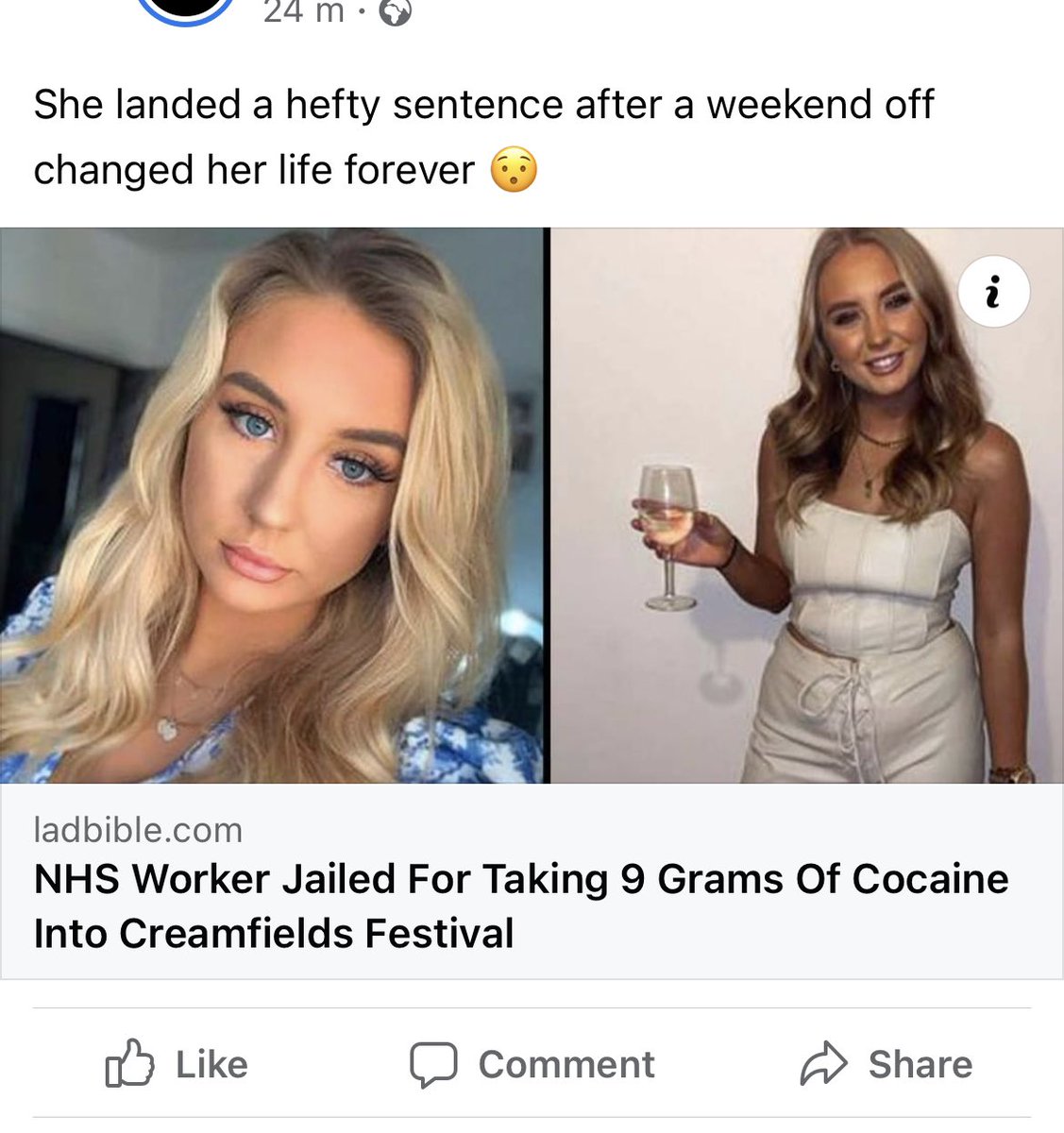 ThatTallGuy91's tweet photo. She got sentenced to 3 fucking years in prison for having less than a grands worth of gear at a music festival and people like mason greenwood are still walking about living their life. 

This country is a joke https://t.co/AxXXyFY2qb