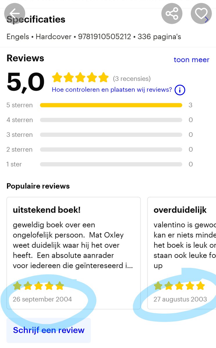 MaartenW's tweet photo. @matoxley @frankweeink Excellent reviews as well. Dating back to 2003 🤔😄 https://t.co/hoUkdz56EG