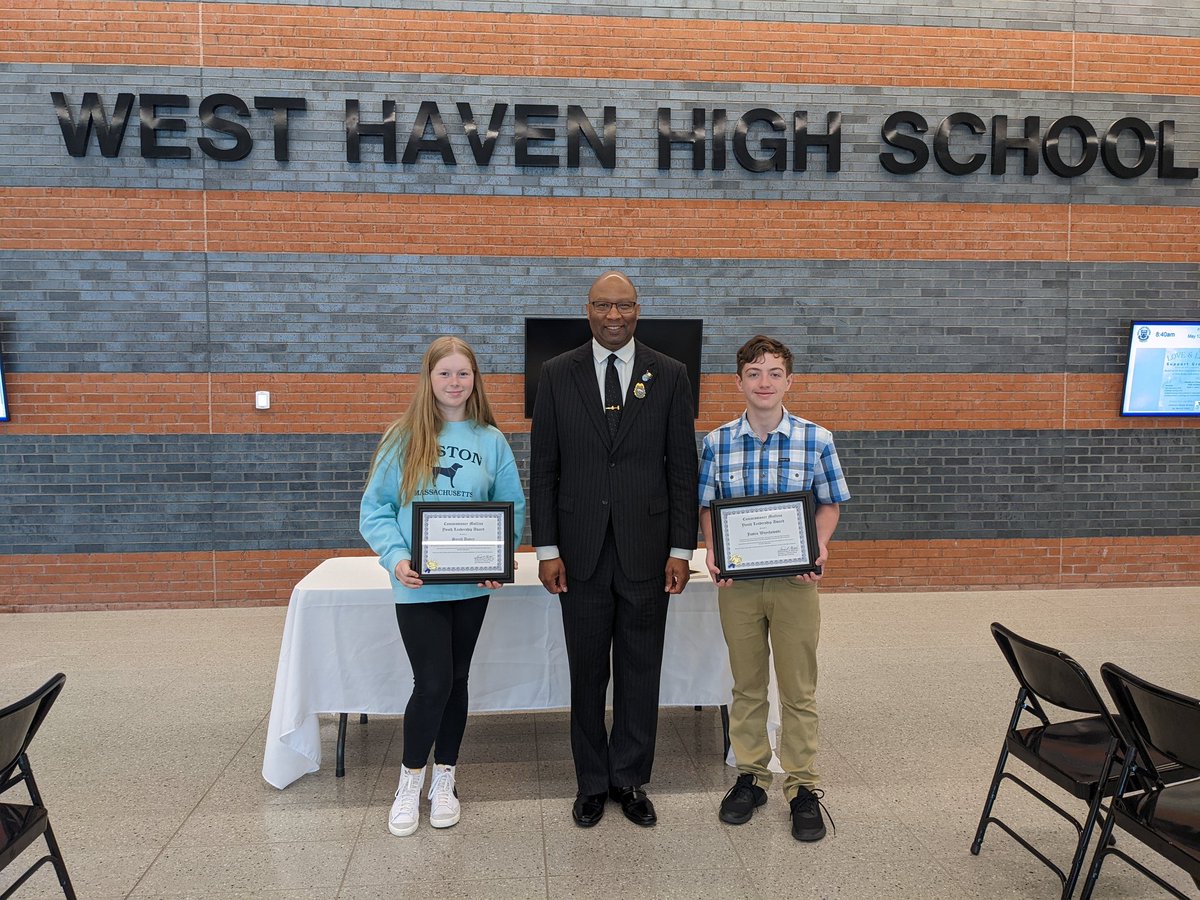 RamblingsLMS's tweet photo. Congratulations to my son Justin and fellow Class of 2025 Council and Band member Sarah on receiving the Commissioner's Youth Leadership Award #thisiswhhs @WHschools #proudmom #proudadvisor #teammom https://t.co/MuTx2dr4Xb