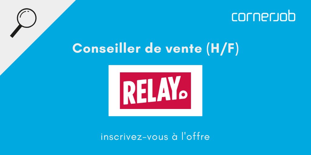 📣 RELAY cherche Consiller de vente (H/F) 👜
Postule ou partage cette offre autour de toi !
👉loom.ly/pnB0b5w

🍀🍀

#cornerjob#cornerjob_fr#travail#emploi#offresdemploi#postedetravail #serveur#job#travailler#offredemploi#recrutement#rechercheemploi #conseillerdevente